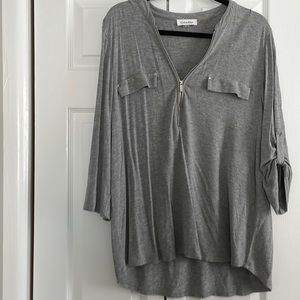 Calvin Klein grey blouse. Like new size Xl